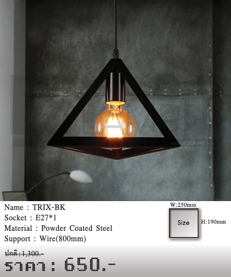 โคมไฟเพดาน-โคมไฟวินเทจ-โคมไฟโมเดิร์น-ร้านขายโคมไฟ-ขายโคมไฟ-TRIX-BK